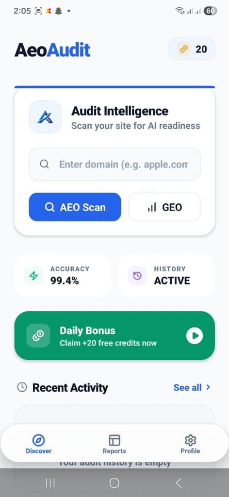 AEO Mobile UI